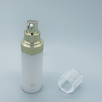 Distributeur privé d'air de pompe de cosmétiques transparents d'or pour l'huile essentielle de beurre d'essence