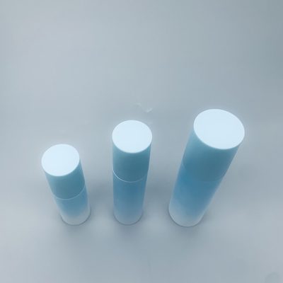 Bouteilles privées d'air cosmétiques en plastique bleues de pompe pour l'huile essentielle