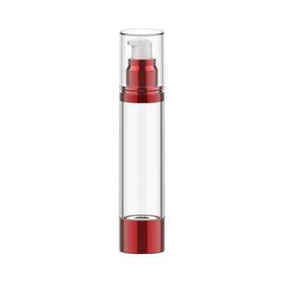 Bouteille de vide anodisée par bouteille cosmétique de lotion de bouteille de vide avec la bouteille privée d'air acrylique de grande base d'anneau